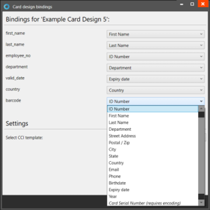 BadgeMaker Card design bindings