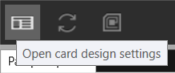 Open card design settings